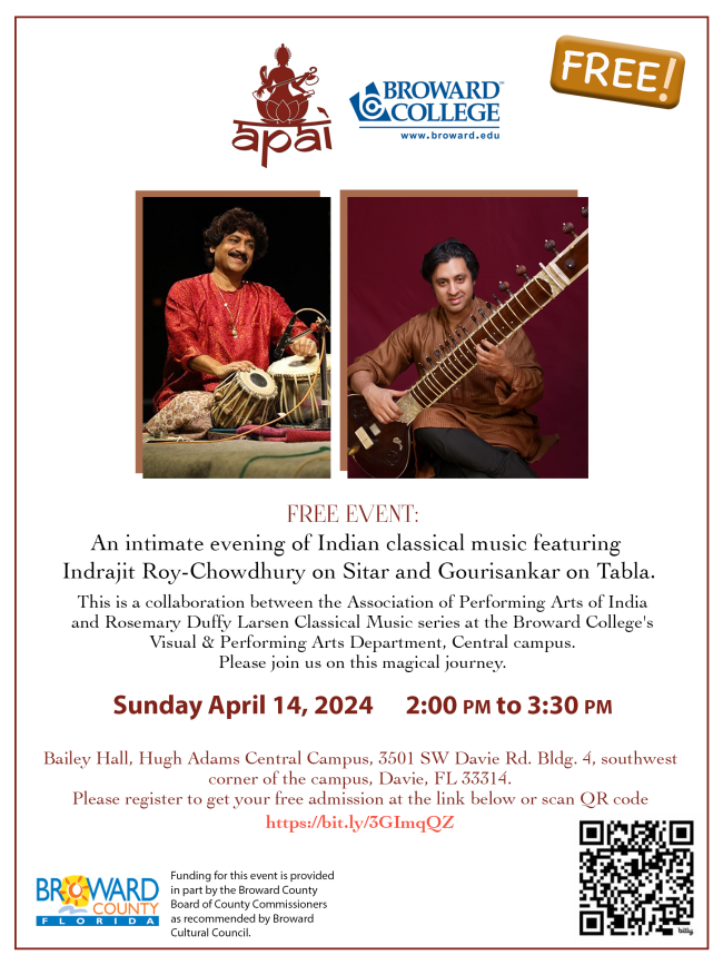 Indian Classical Music Featuring Indrajit Roy-Chowdhury on Sitar and Gourisankar on Tabla